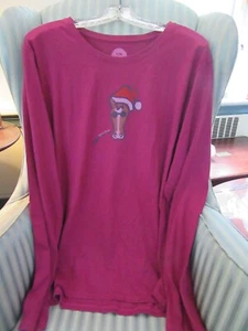  NWT LIFE IS GOOD WOMENS L/S COTTON CRUSHER TEE..."HOLIDAY HORSE" W/HAY.. (XXL) - Picture 1 of 5