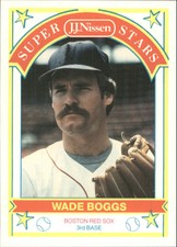 1989 Boston Red Sox Nissen Baseball Card #2 Wade Boggs
