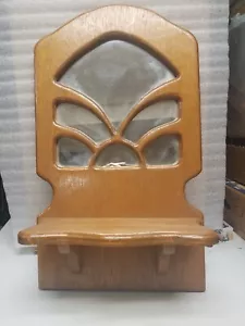 Handmade Wooden Mirror Wall Shelf - Picture 1 of 6