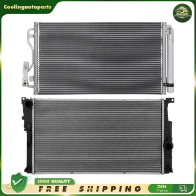 Aluminium Radiator & A/C Condenser Cooling Kit For 2014-2015 BMW 428i 335i 228i - Image 1 of 4