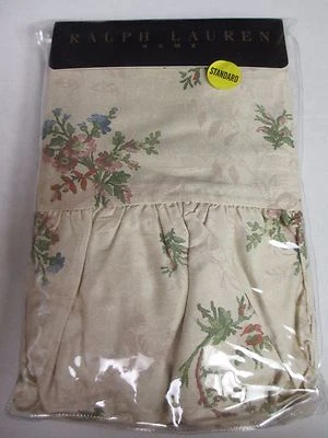 Ralph Lauren CLARICE Neutro Azul Rojo Floral 2 Fundas de Almohada Estándar con Volantes  Foto 1 de 4