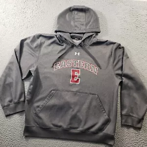 Under Armour Hoodie Herren Large grau Fleecepullover Eastern College Sweatshirt - Bild 1 von 11