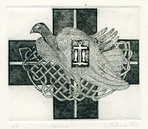 Original Art Print Etching Ex libris  Bookplate by Sofia Piskun - Picture 1 of 2