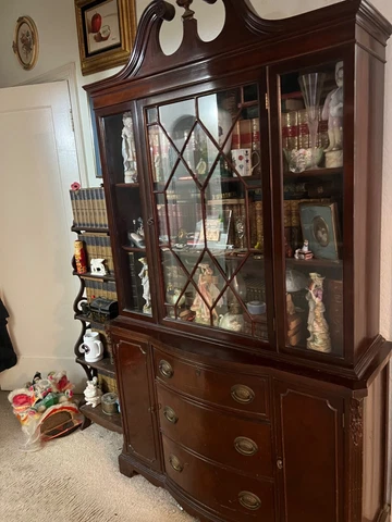 Vintage China Display & Storage Cabinet Cover