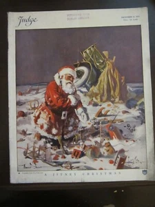 Judge Magazine December 1915 A Jitney Christmas Santa Claus Art Deco 55 - Picture 1 of 1