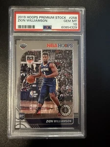ZION WILLIAMSON 2019-20 Hoops Premium Stock #258 ROOKIE CARD - PSA 10 (GEM MINT) - Picture 1 of 2