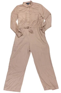 French Connection Button Front Chest Pockets Belted Long Sleeve Jumpsuit NWT - Picture 1 of 1