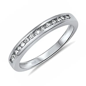 925 Sterling Silver Engagement Ring for Women Wedding Band SZ 5 6 7 8 9 10 11 - Picture 1 of 3
