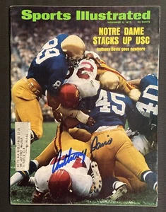Anthony Davis Signed Football 1973 Sports Illustrated SI Magazine USC Trojans - Picture 1 of 7