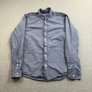 Tiger Of Sweden Shirt Men 42 Blue Button Office Workwear Academia Heritage READ - Picture 1 of 9