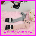 2 pairs Women's Fashion Embroidered Mesh Ankle Socks NEW
