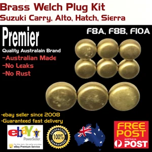 Brass Welch Plug Kit Fits Suzuki Carry LJ80 ST80 F8A Alto Hatch F8B Sierra F10A - Picture 1 of 5