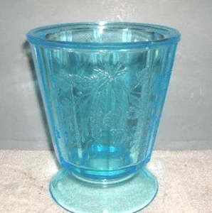 Original 1870's EAPG Bryce Bro Blue Sugar Base, Wheat & Barley Pattern - Imagen 1 de 3