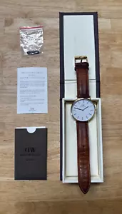 Daniel Wellington - Men's Classic St Mawes Watch, Leather Rose Gold, 40mm - Picture 1 of 5