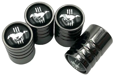 Tapa de válvula de neumático FORD MUSTANG (negro metálico) Foto 1 de 2
