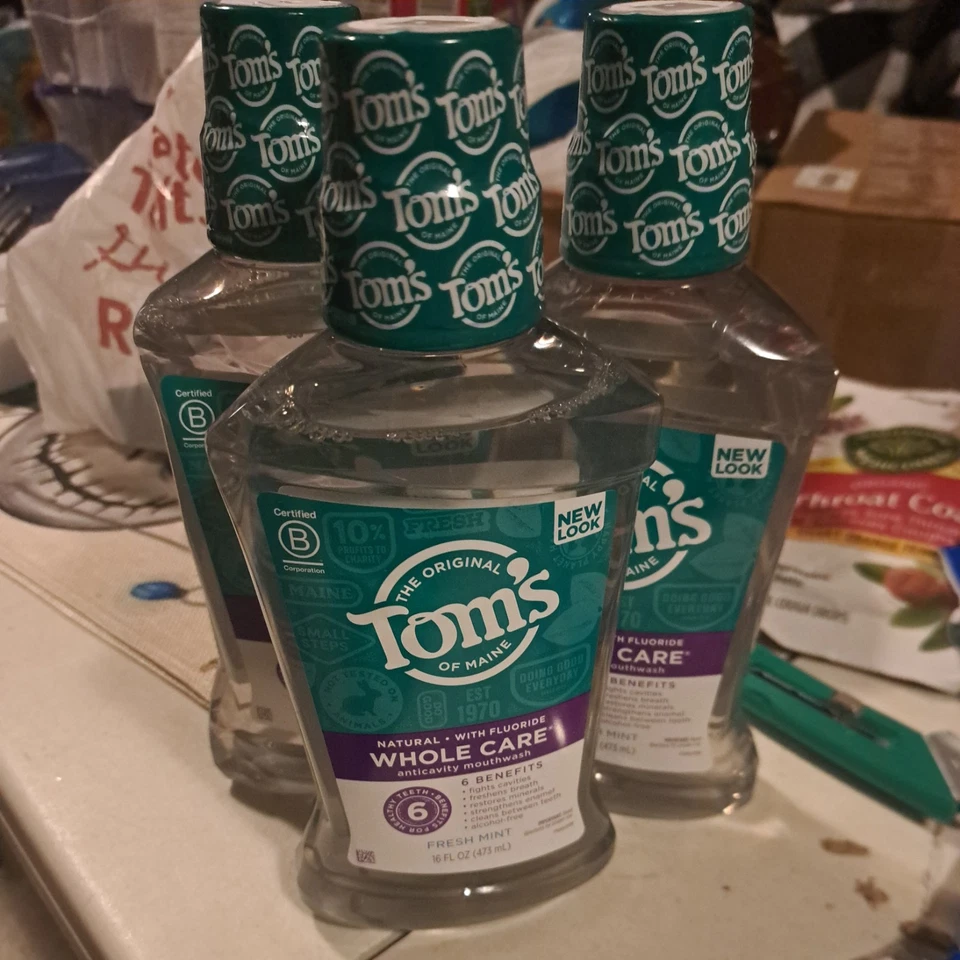 Paquete de 3 enjuagues bucales naturales para el cuidado integral Tom's Foto 1 de 1