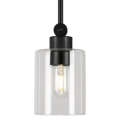 Forte Lighting 2614-01 Jayden 5"W Mini Pendant - Black - Image 1 of 4