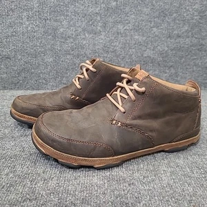 OluKai Kamuela Chukka Brown Leather Boots Mens US 10/ EU 43 Casual Lace Up Ankle - Picture 1 of 13