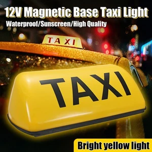 12V Taxi light Waterproof Magnetic Suction Magnet Roof Top Sign imeter Cab Lamp - Picture 1 of 10