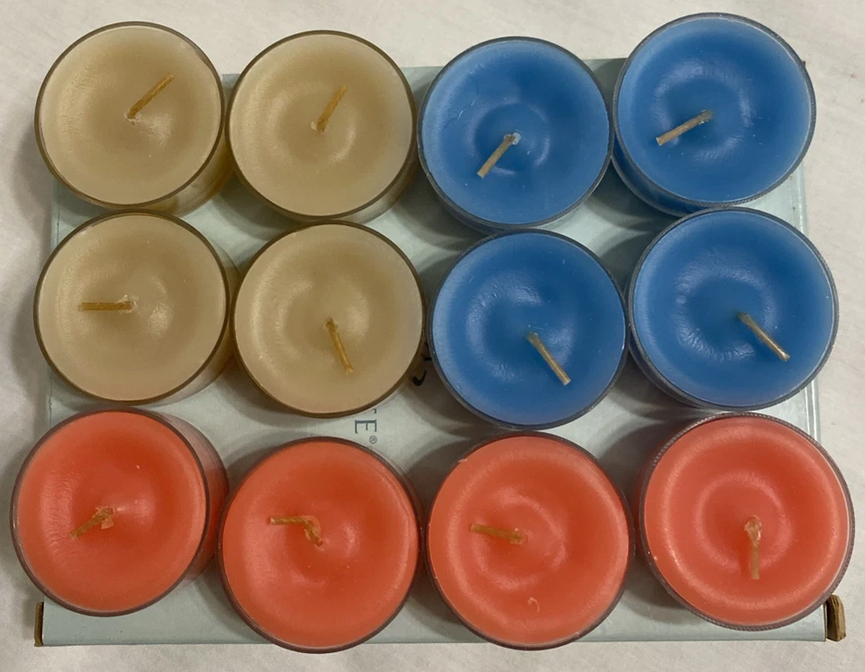 12 Assorted Partylite Tealights Blue Tamarind, Ginger Currant and Passion Fruit - Image 1 of 1