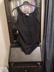 Capezio schwarzes Tanktop Trikot Ballett Beinlinie Erwachsene Tanzkleidung CC201 Größe XL  - Bild 1 von 3