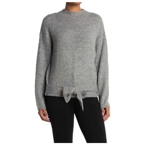Suéter WAYF Mujer Medio Gris Tejido Acrílico Simulado Cuello Corbata Cintura Manga Larga - Imagen 1 de 7