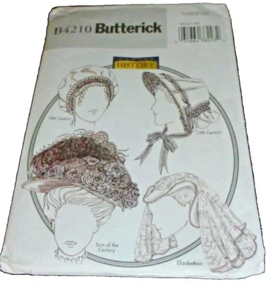 Victorian 18th Century Regency Tudor Hat Elizabethan Costume Sewing Pattern LARP - Image 1 of 3