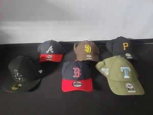 Lot Of 6 ‘47 MLB Baseball Hats Used Please Read Description - Picture 1 of 7
