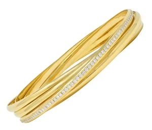 Paloma Picasso Tiffany & Co. 18K Gold Vintage Melody Rolling Bangle Bracelet - Picture 1 of 10