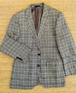 HUGO BOSS James4 Blazer Mens Linen Plaid Sport Coat Suit  NEW Sz 38 R - Picture 1 of 11