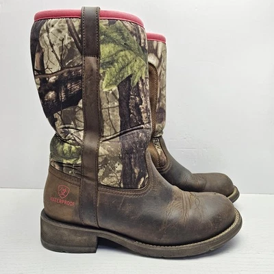 Ariat Fatbaby All Weather Waterproof Sz 10 B Work Camo Cowgirl Western Boots  - Image 1 of 4