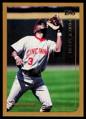 1999 Topps #424 Pokey Reese Cincinnati Reds Baseball Card - Image 1 of 2