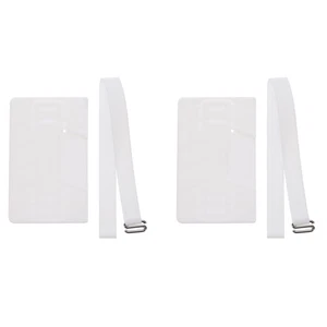 Poignée Téléphone Sangle Poignet Silicone Cordon Élastique avec Porte Carte Blanc 2Pcs - Photo 1 sur 5