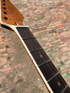 AAAA 22fret Roasted flame maple electric guitar Neck Rosewood Suhr binding Satin - Picture 1 of 9