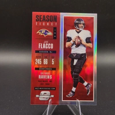 2017 Contenders Optic Red Season Ticket #34 Joe Flacco /199 Baltimore Ravens - Image 1 of 4
