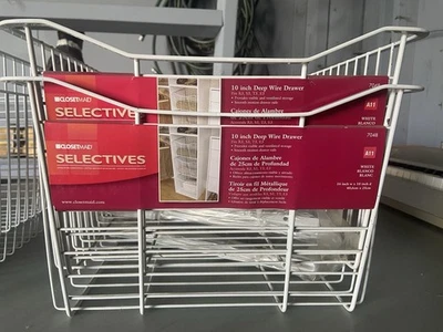 Gaveta de arame profundo ClosetMaid 16 pol x 10 pol. Novo com etiquetas, não aberto. 2 Incluídos no Preço - Imagem 1 de 3