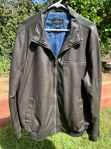 International Concepts Zippered Bomber Jacket Mens Large Brown - Picture 1 of 7