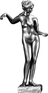 Cameroon 2024 2nd of The Graces EUPHROSYNE Three Graces Silver Coin Statue 95g - Picture 1 of 5