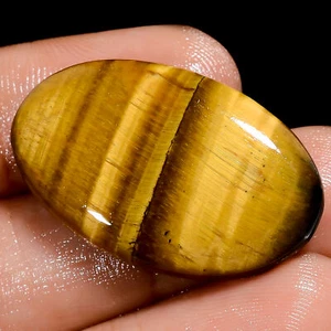 Piedra preciosa suelta cabujón con forma ovalada ojo de tigre natural 27,5 quilates 30x18x5 mm EE-47580 - Imagen 1 de 2