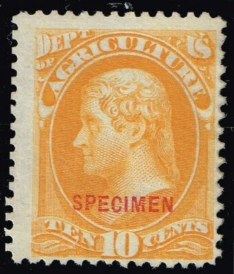 Scott US O5s 1875 Special Printing of 10c Department of Agriculture official. F - Image 1 of 2