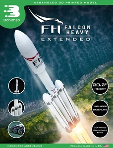 FALCON HEAVY Extended | Plastic model | Rocket | SpaceX | NASA | Scale 1:144 - Picture 1 of 12