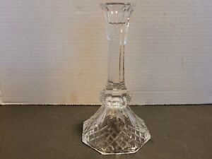  Taper Candle Holder - 8 inch Tall Clear Glass