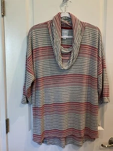 Sunday women’s 1x/2x elbow sleeve cowl neck Top, So Nice, Soft - Picture 1 of 11