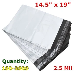 14,5 x 19 Poly Versandtaschen Polybeutel Versand Umschlag Selbstversiegelnd Plastiktüte 2,5 Mil - Bild 1 von 17