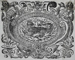 Schweiz Genf TYPOGRAFISCHE MARKE Printers' Mark Léonard CHOUET 1675 Salamander - Bild 1 von 2