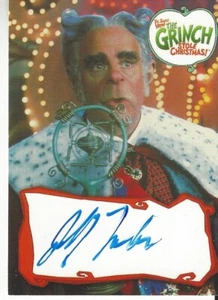 Tarjeta de autógrafo How The Grinch robó la Navidad de Jeffrey Tambor BA4 azul no # - Imagen 1 de 2