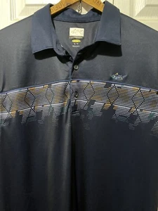 Greg Norman Play Dry Shark Golf Argle Poloshirt XL gepunktet orange marineblau - Bild 1 von 11