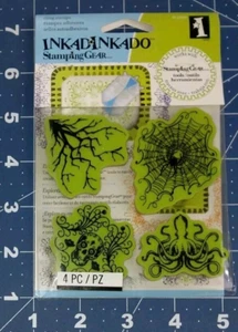 Inkadinkado Halloween 65-32035 Set of 4 Stamping Gear Cling Stamps - Picture 1 of 2