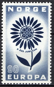134 Noruega 1964MNH, Europa (C.E.P.T.) 1964 - Flor, MI 521, SC #458. - Imagen 1 de 1