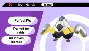 Shiny Iron Hands Raid Ready 6 IV für Pokémon Scharlachrot/Violett - Bild 1 von 5